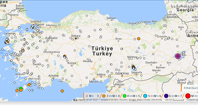 Akdeniz’de 4,5, Van&#039;da 3.7 büyüklüğünde deprem | Son depremler