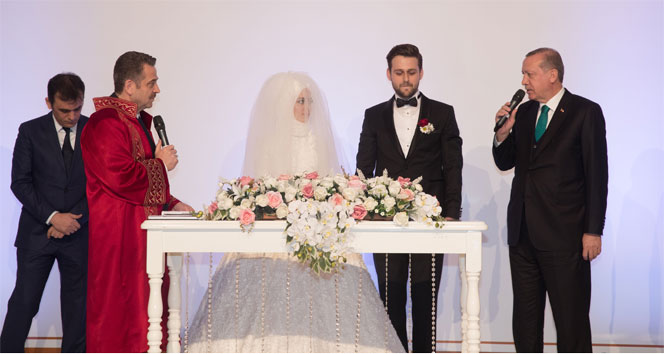 Cumhurbaşkanı Recep Tayyip Erdoğan, nikah şahidi oldu
