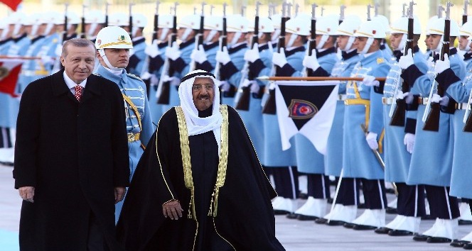 Cumhurbaşkanı Erdoğan, Kuveyt Emiri Al Sabah’ı resmi tören ile karşıladı