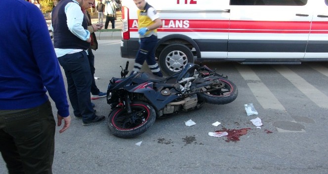 Edirne’de motosiklet kazası : 1 ağır yaralı