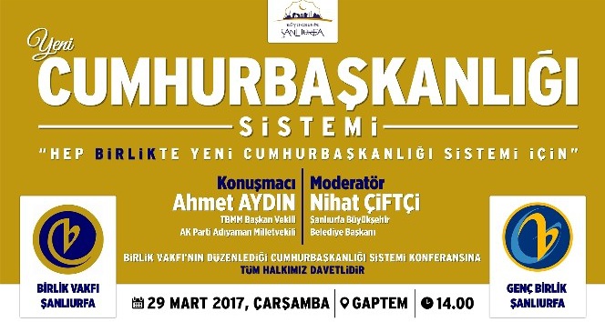 TBMM Başkan Vekili Ahmet Aydın, Cumhurbaşkanlığı Hükumet sistemini anlatacak
