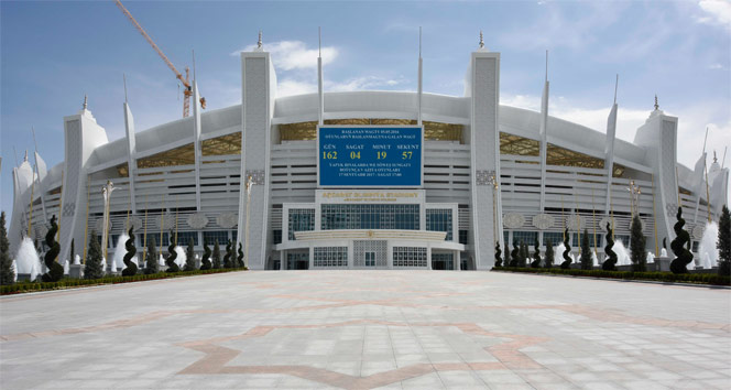 Polimeks’in inşa ettiği Aşkabat Olimpiyat Kompleksi’nde spor gösterisi