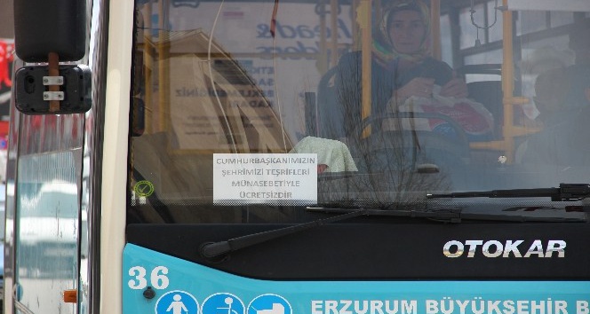 Toplu taşıma araçları bugün Erzurum’da ücretsiz