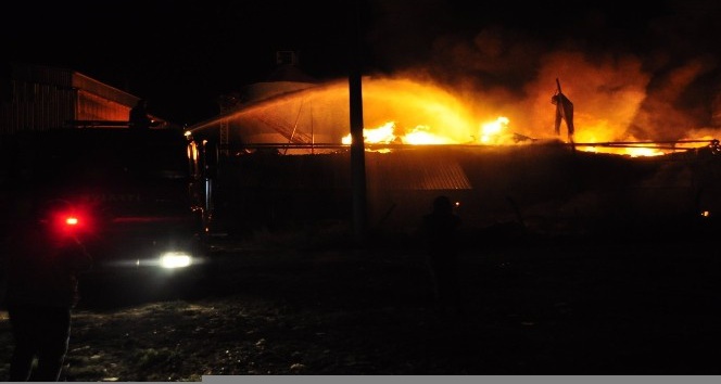 Afyonkarahisar’daki fabrika yangınına müdahale devam ediyor