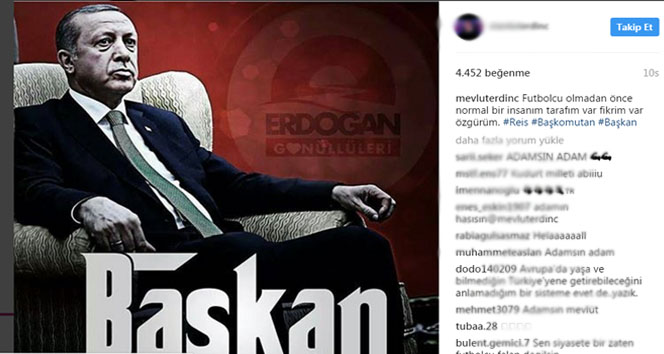 Mevlüt Erdinç’ten 'Başkan' paylaşımı