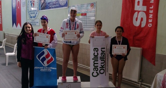 Çamlıca Okulları öğrencileri yüzme yarışmalarını dereceyle tamamladı