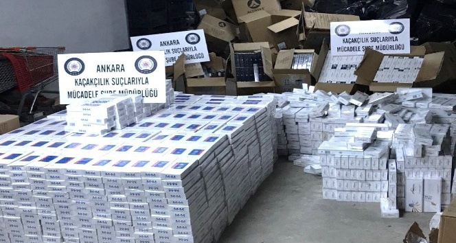 Gölbaşı’da 3 bin 400 karton kaçak sigara ele geçirildi