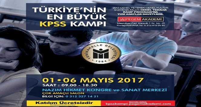 Yenimahalle Belediyesinden öğretmen ve memur adaylarına ücretsiz KPSS kampı