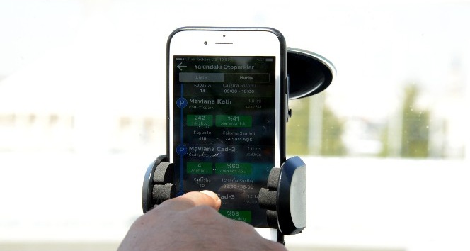 Konya’da sürücülere mobil uygulamadan otopark bulma kolaylığı