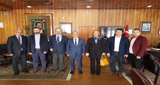 Mobbing ile Mücadele Derneği, Atatürk Üniversitesi Rektörü Prof.Dr. Ömer Çomaklı’yı ziyaret etti