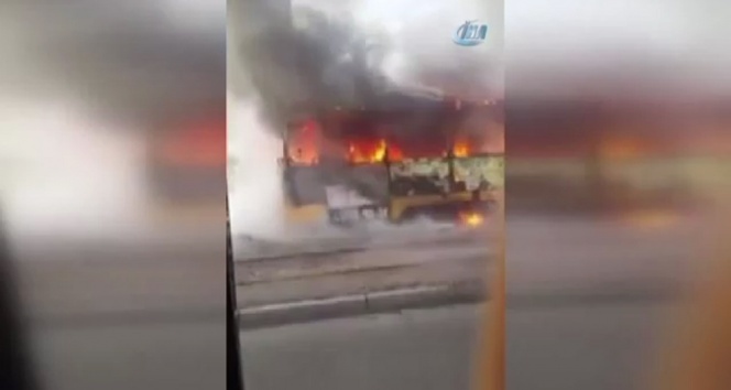 Rusya’da tramvay alev alev yandı