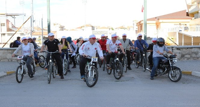 Karaman’da “sağlık için pedal çeviriyoruz” etkinliği