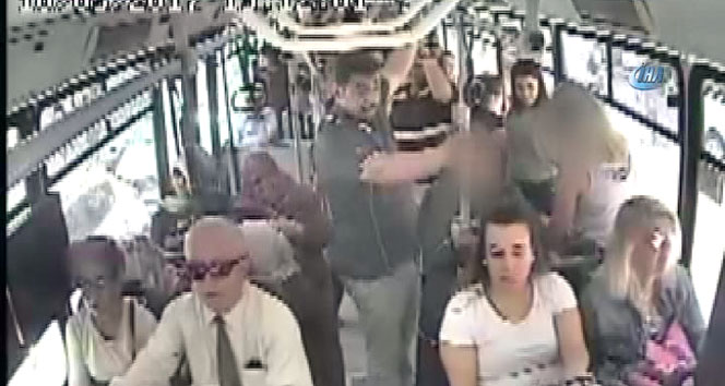 Kucağında bebek olan kadın belediye otobüsünde tacize uğradı