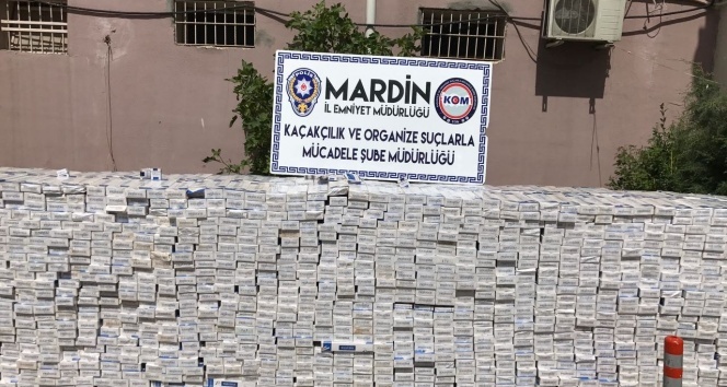 Mardin’de 76 bin 800 paket kaçak sigara ele geçirildi