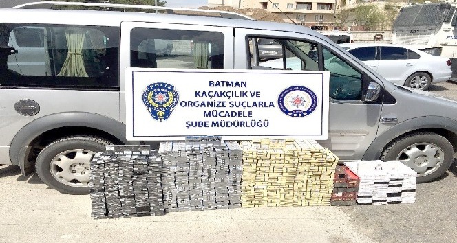 Batman’da bin 785 paket kaçak sigara ele geçirildi