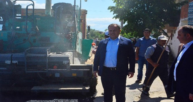 Erbaa’da sıcak asfalt çalışması