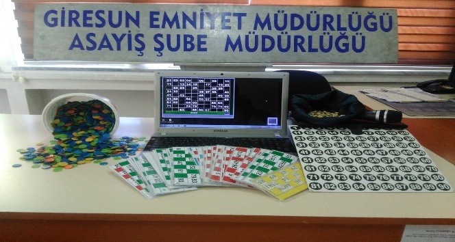 Giresun’da tombala operasyonu