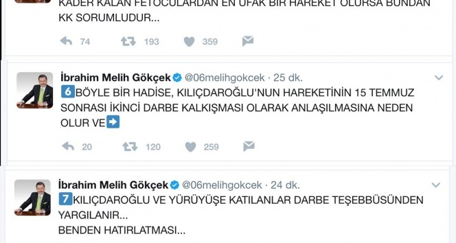 Gökçek’ten CHP'nin paylaştığı ‘askerli afiş’ tweet'ine tepki