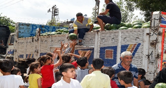 Seyhan Belediyesi 50 ton karpuz dağıttı