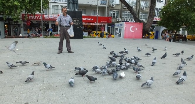 Ramazanda güvercinlere yem verenlerin sayısı arttı