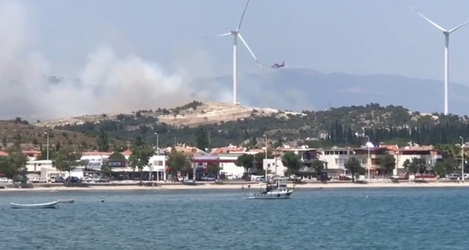 İzmir&#039;de ormanlık alanda yangın