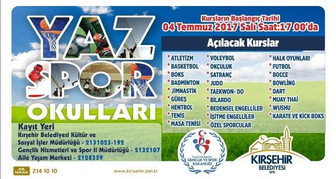 Yaz spor okulları açılıyor