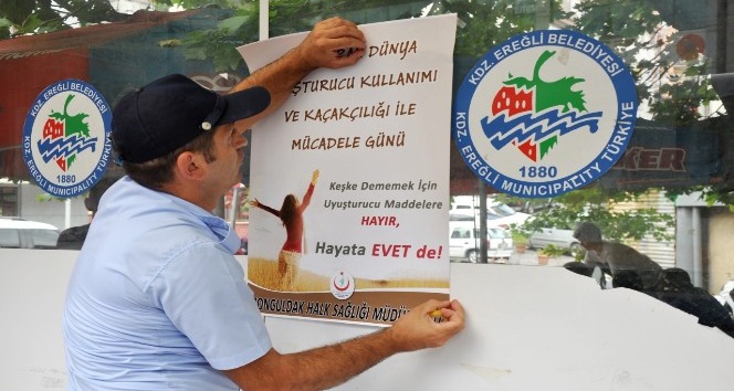 Kdz. Ereğli Belediyesi zabıta ekiplerinden uyuşturucuyla mücadeleye destek