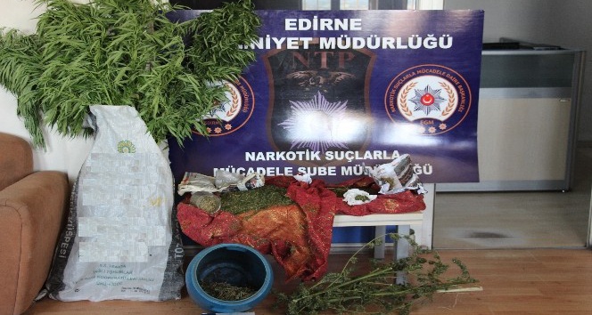 Edirne’de çok sayıda uyuşturucu madde ele geçirildi