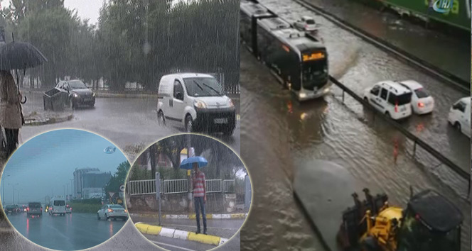 İstanbul&#039;da sağanak yağış etkili oluyor - 18 Temmuz 2017
