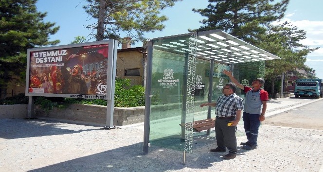 Konya’da ilçelere modern otobüs durakları yapılıyor