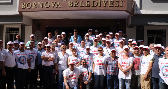 Bornova Belediyesinde işçiler grevde