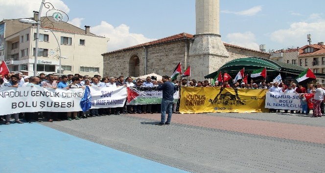 Bolu’da, İsrail protesto edildi