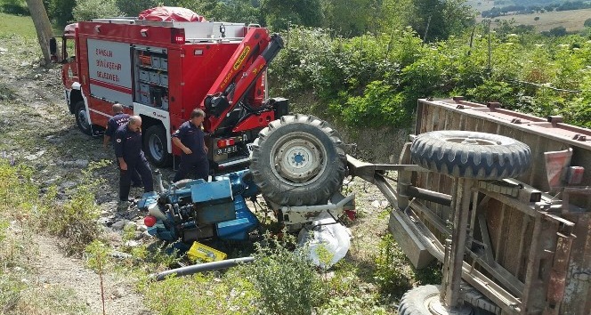 Samsun’da traktör devrildi: 1 ölü, 1 yaralı