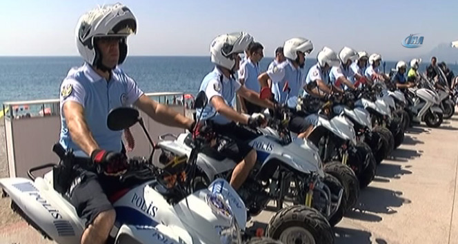 Antalya sahilleri ATV Motorlu Polis Timleri&#039;ne emanet