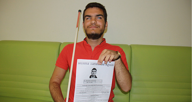 Görme engelli öğrenciden Boğaziçi Üniversitesi başarısı
