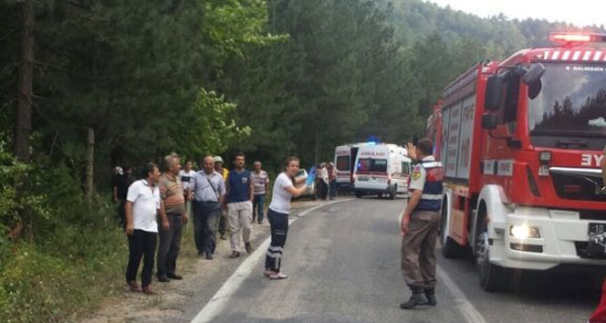 Balıkesir’de trafik kazası 1 ölü 3 yaralı