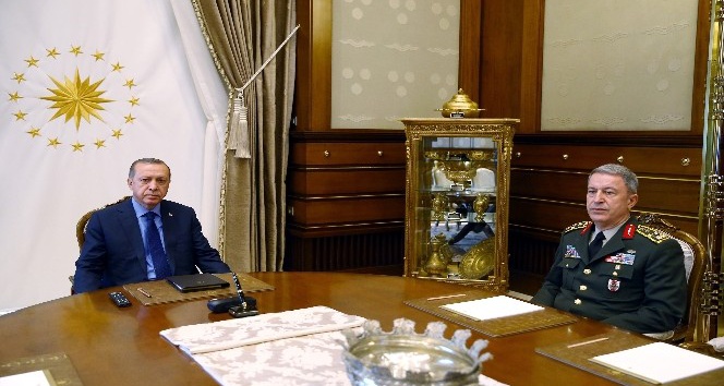 Cumhurbaşkanı Erdoğan Orgeneral Akar’ı kabul etti