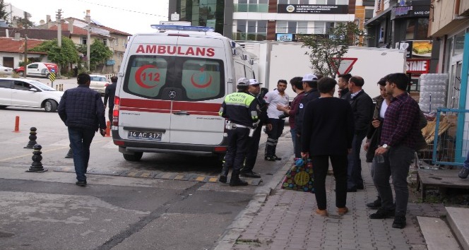 Özel halk otobüsünün çarptığı yaşlı adam yaralandı