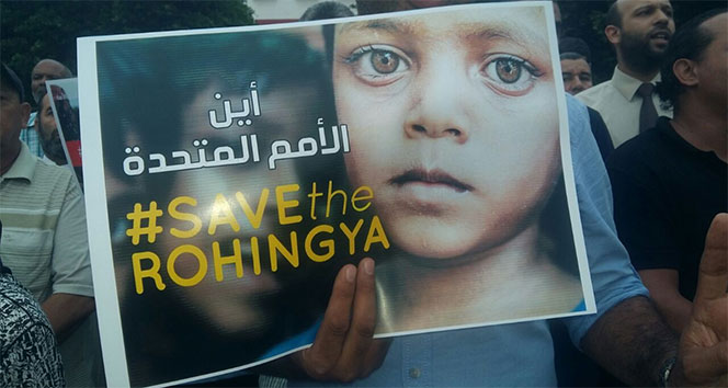 Fas’ta Rohingya Müslümanlarına yapılan baskı protesto edildi