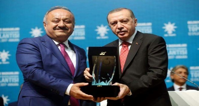 Tahsin Babaş, Cumhurbaşkanı Erdoğan’dan ödülünü aldı