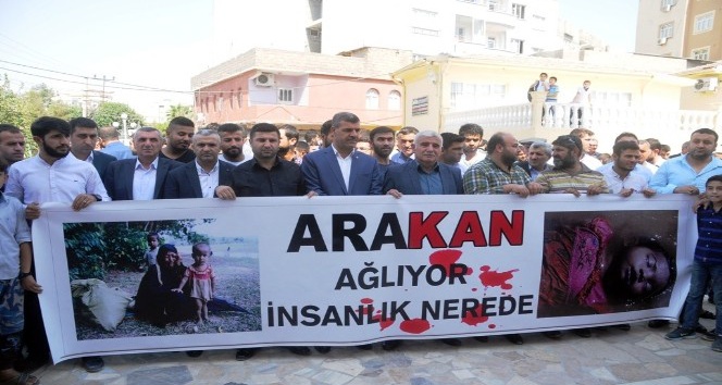 Cizre’de Arakan protestosu