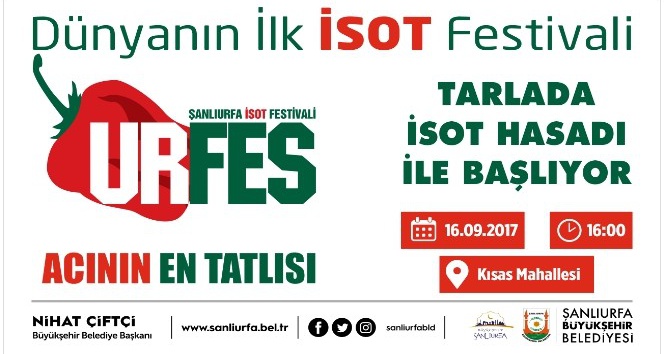 Şanlıurfa’da isot festivali başlıyor