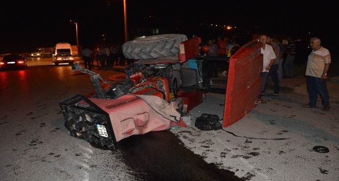 Niksar’da traktör devrildi: 1 yaralı