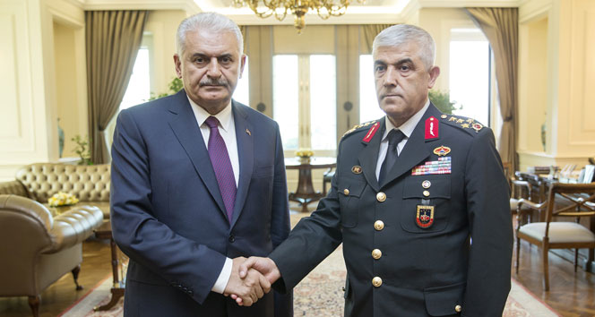 Başbakan Yıldırım, Jandarma Genel Komutanı Orgeneral Çetin&#039;i kabul etti