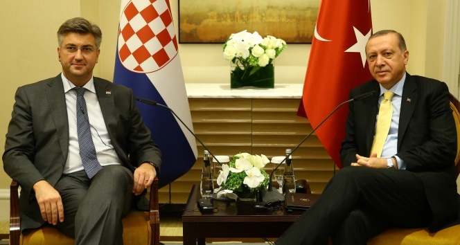 Cumhurbaşkanı Erdoğan, Hırvatistan Başbakanı Plenkovic ile görüştü