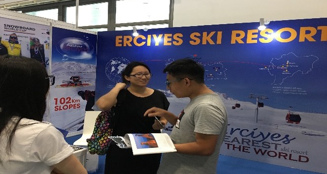 Erciyes, Çinde düzenlenen Dünya Kış Sporları Fuarı’nda görücüye çıktı