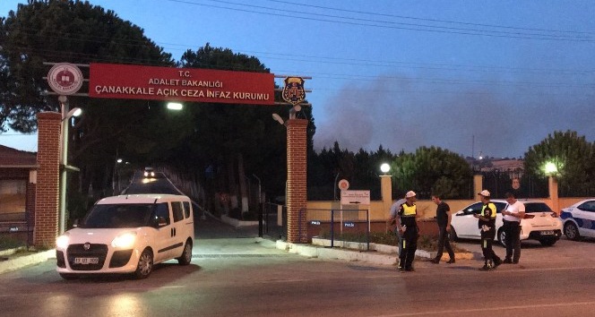 Çanakkale’de cezaevinde yangın