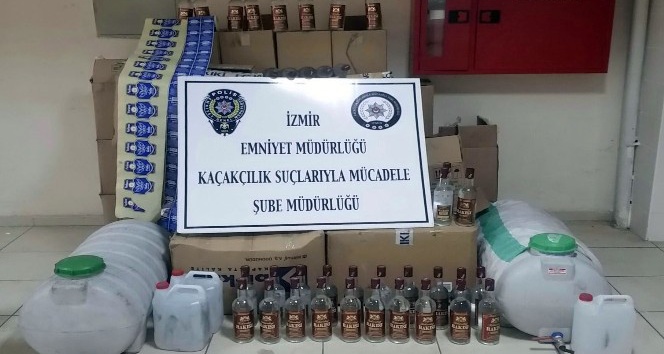 İzmir’de sahte içki imalathanesine baskın