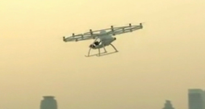 Drone taksilerin test sürüşüne başlandı