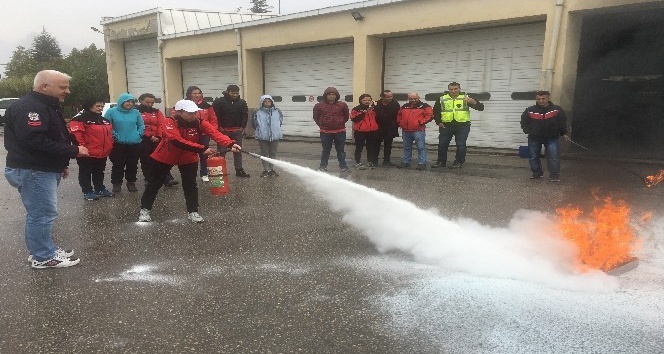 Dorlion Arama ve Kurtarma Derneği üyeleri yangın eğitimi aldı